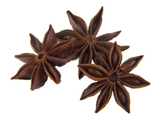 Wall Mural - star anise spice isolated on white background