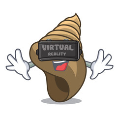 Sticker - Virtual reality spiral shell mascot cartoon