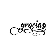 text in Spanish: Thank you. calligraphy vector illustration.