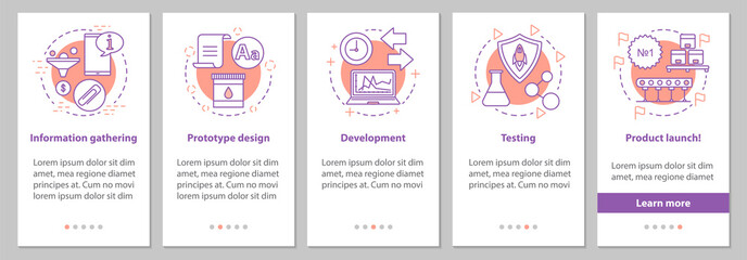 New product launch onboarding screen