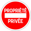 Panneau routier en france: sens interdit - propriété privée