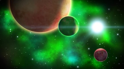 Wall Mural - Deep space scene. Loop.