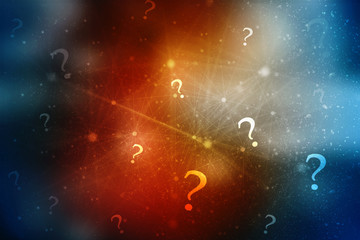 Poster - 2d rendering question mark concept
