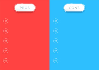 Poster - 2 Step Pros and Cons List Infographic Vertical