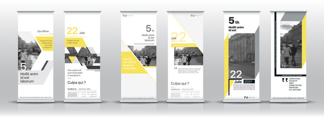 Wall Mural - set of templates with a design of vertical banners.