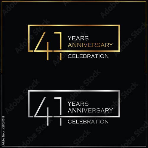 Fotografia 41st years anniversary celebration background