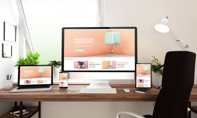 Canvas Print - window office desktop devices cretivity tutorials website