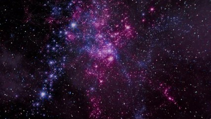 Space 2402: Traveling through star fields in space (Loop).