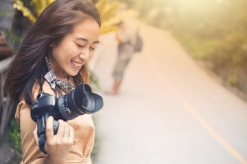 Wall Mural - Travel and photography Of Asian women