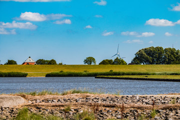 Sticker - small lake in dike landscape