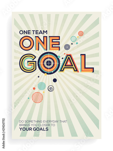 Goal Concept In Modern Typography Goal Quote In Geometrical Style