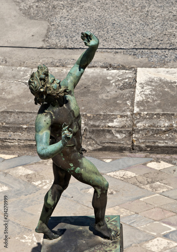 Bronzestaue Eines Tanzenden Fauns Haus Des Fauns Casa Del Fauno