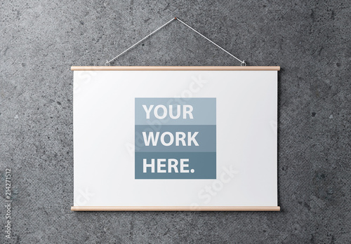 Download Horizontal Roll Up Poster Mockup Stock Template Adobe Stock