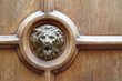 Antique door with lion's head, antike Tür mit Löwenkopf