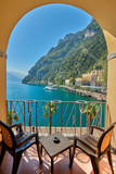 Fototapeta  - View of the beautiful Lake Garda .Riva del Garda town and Garda lake in the summer time , Italy