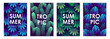 © sweet kiwi - set of templates of tropical banners. summer tropics. vector illustration