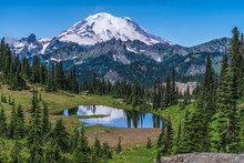 Tipsoo Lake At Mount Rainier National Park