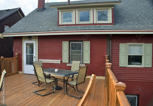 Rooftop Deck On Top Of Flat Roof Garage Buy This Stock Photo And