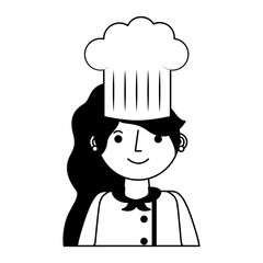 Poster - restaurant female chef avatar character