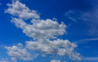 blue sky background with tiny clouds