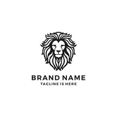 Canvas Print - lion head logo template vector icon