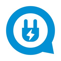 Canvas Print - Electric logo. Power icon. Plug in symbol. Vector eps 08.