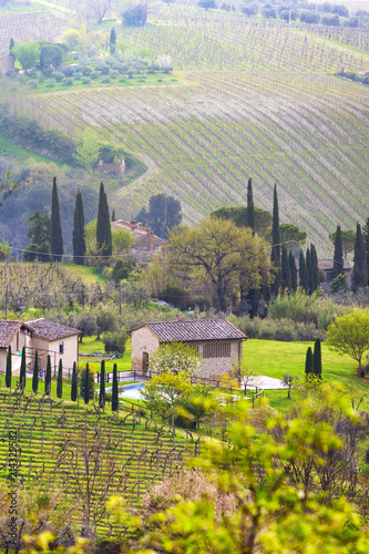 Foto-Schiebegardine Komplettsystem - Typical Tuscan landscape (von Sergii Mostovyi)