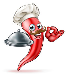 Sticker - Chef Pepper Cartoon Character