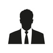 © metelsky25 - Business man icon. Male face silhouette with office suit and tie. User avatar profile. Vector illustration.