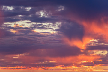 Wall Mural - Background of the colorful sky and amazing clouds.