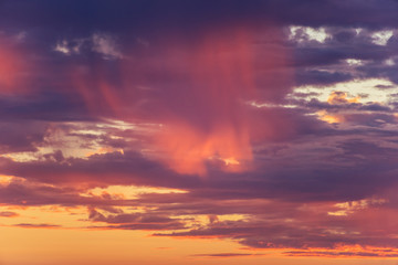 Wall Mural - Background of the evening sky and amazing clouds.