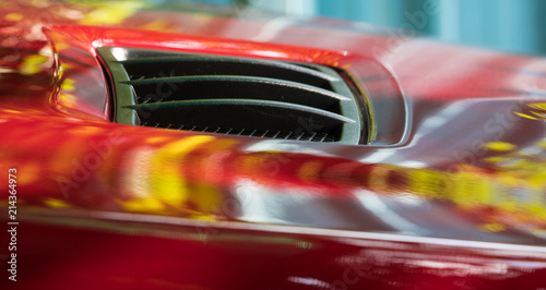 red car bonnet Wallpaper Mural