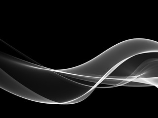 Leinwandbilder - Abstract Black And White Wave Design