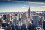 Fototapeta  - Aerial view of Downtown and Midtown Manhattan Skyline, New York, USA
