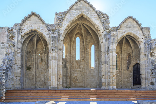 Fotografie, Obraz Church of saint Marie du Bourg in Rhodes town, Rhodes island, Greece