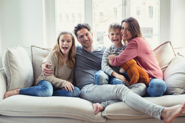 Canvas Print - family time with childs