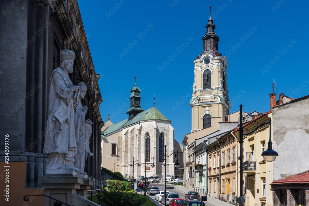 Przemyśl – Innenstadt mit Jesuitenkirche und Franziskanerkirche - obrazy, fototapety, plakaty 