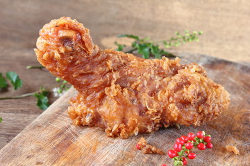 Poster - delicious fried chicken ready to eat