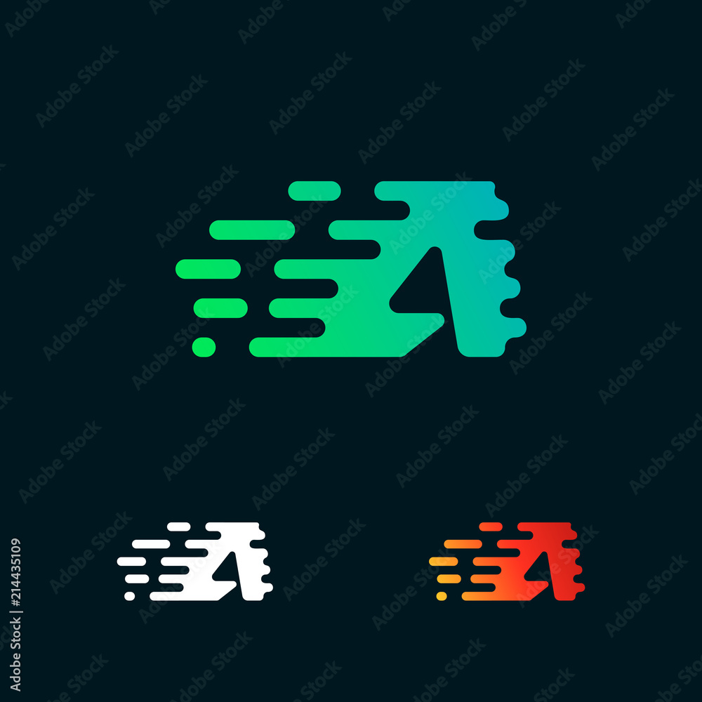 letter A modern speed shapes logo design vector Stock Vector | Adobe Stock