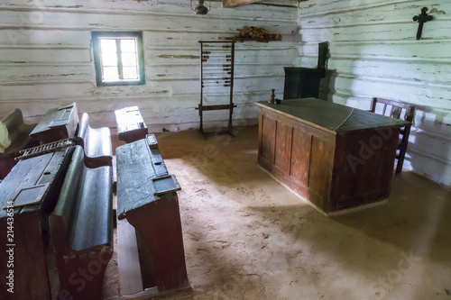 Furnishings Of The Old School Classroom Rural Wooden Desks Furnishings Of The Old School Classroom
