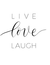 Live Love Laugh - Minimalistic Lettering Poster Vector.