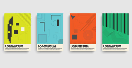 Poster - Bauhaus. Flat bauhaus for medical design. Abstract geometric pattern. 