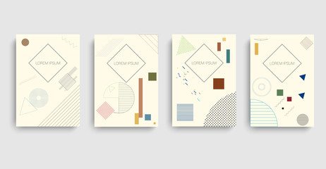 Poster - Modern abstract template. Abstract vector layout background set.