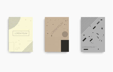 Poster - Flat banner. Abstract vector layout background set. Vector illustration. 