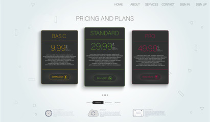 Poster - Modern illustration for concept design. Set vector abstract design banner web template. 
