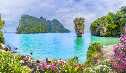 Wall Mural - james bond island on phang nga bay, thailand