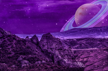 rocks on an alien planet