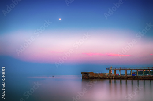 Photographie Seascape during the sunset in the Odesa of Ukraine