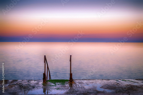 Photographie Seascape during the sunset in the Odesa of Ukraine