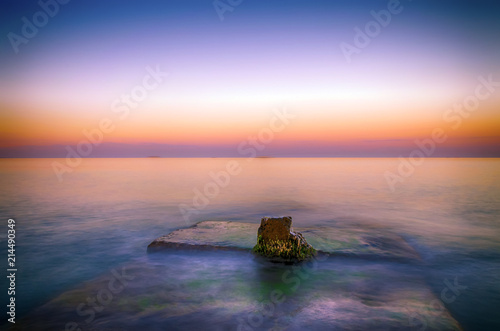 Photographie Seascape during the sunset in the Odesa of Ukraine